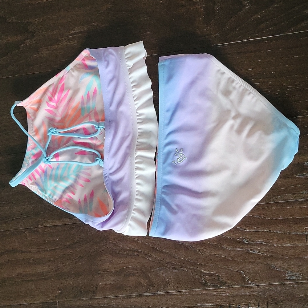 Girls swimwear/ 2 piece reversible bathing suit - Picture 4 of 5